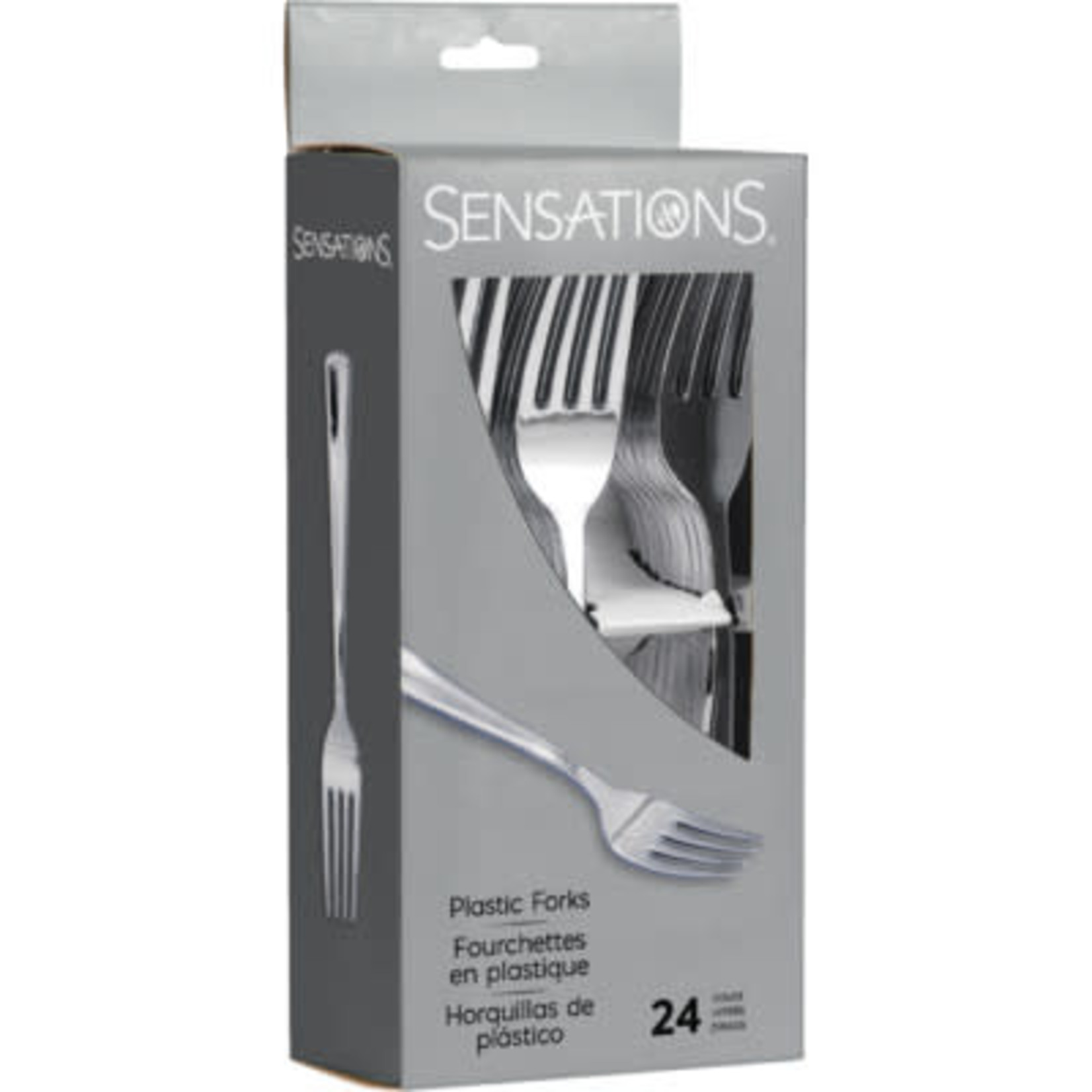 SENS Silver Metallic Forks - 24ct.