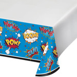 Creative Converting Superhero Slogans Tablecover - 48" x 88"