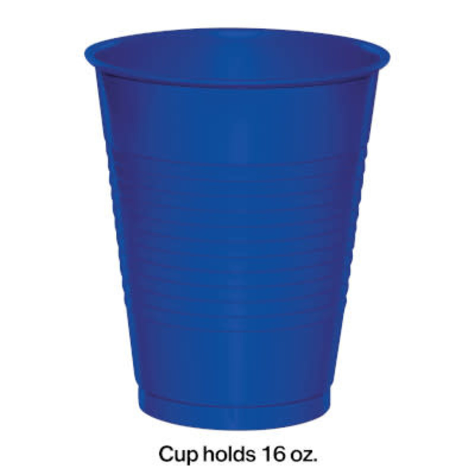 Touch of Color 16oz. Cobalt Blue Plastic Cups - 20ct.