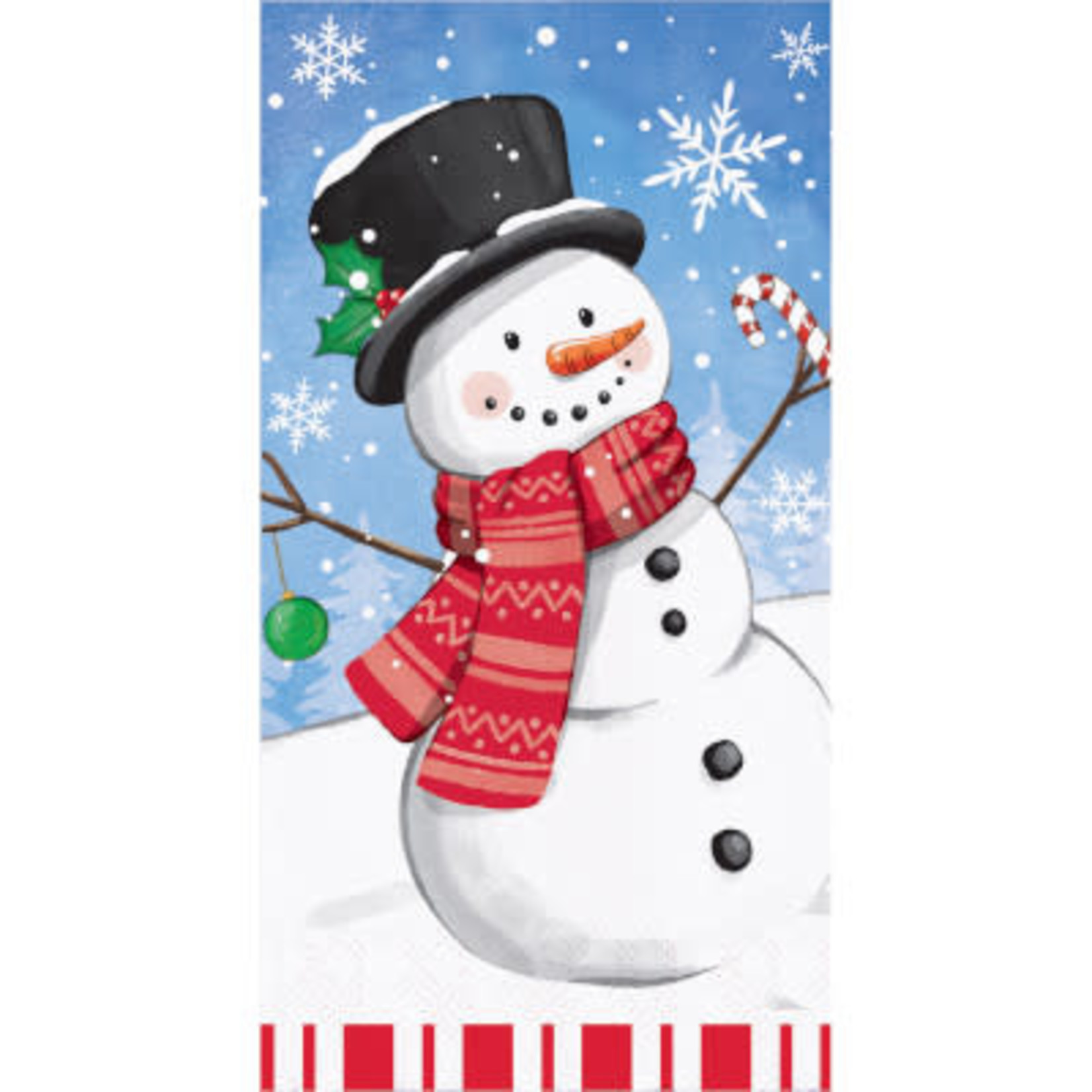 Creative Converting Candy Cane Snowman Guest Towels - 16ct.