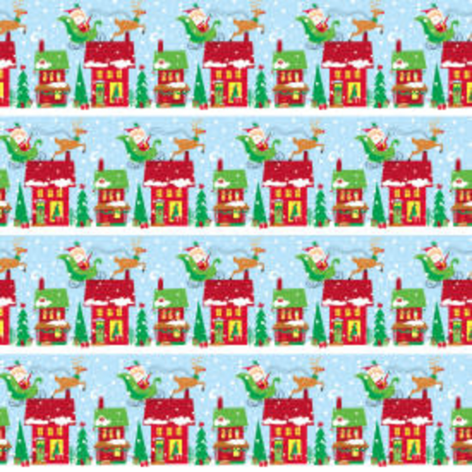 unique Colorful Santa Gift Wrap - 30" x 5'