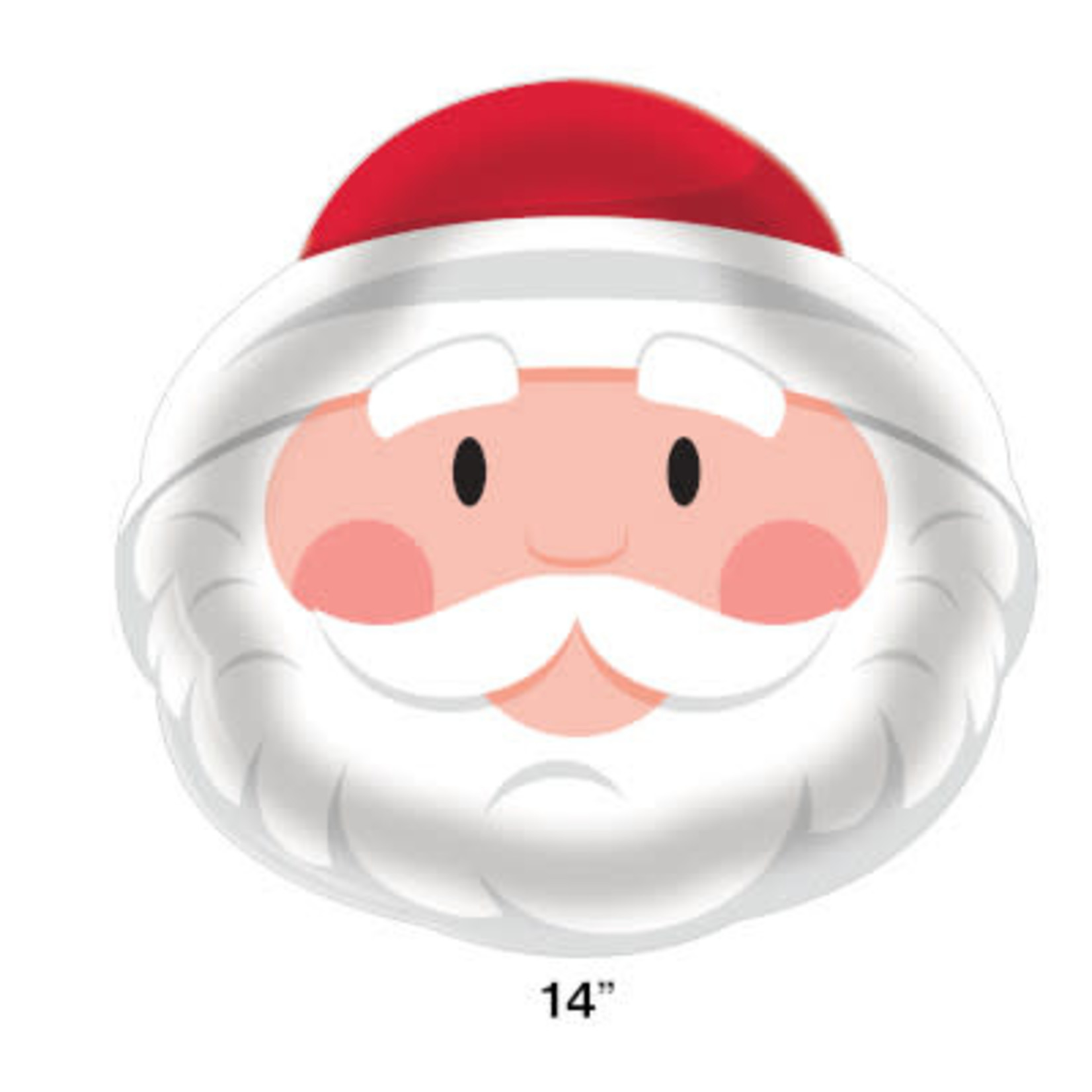 Creative Converting 14" Shaped Santa Face Cookie Tray - 1ct.