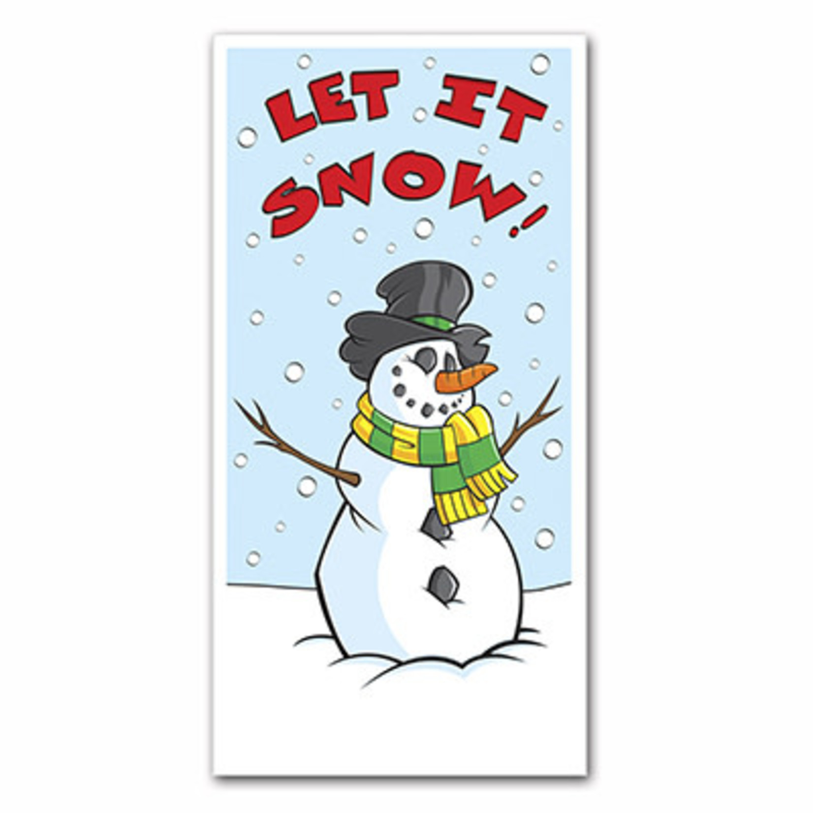 Beistle Winter Snowman Door Cover - 30" x 60"