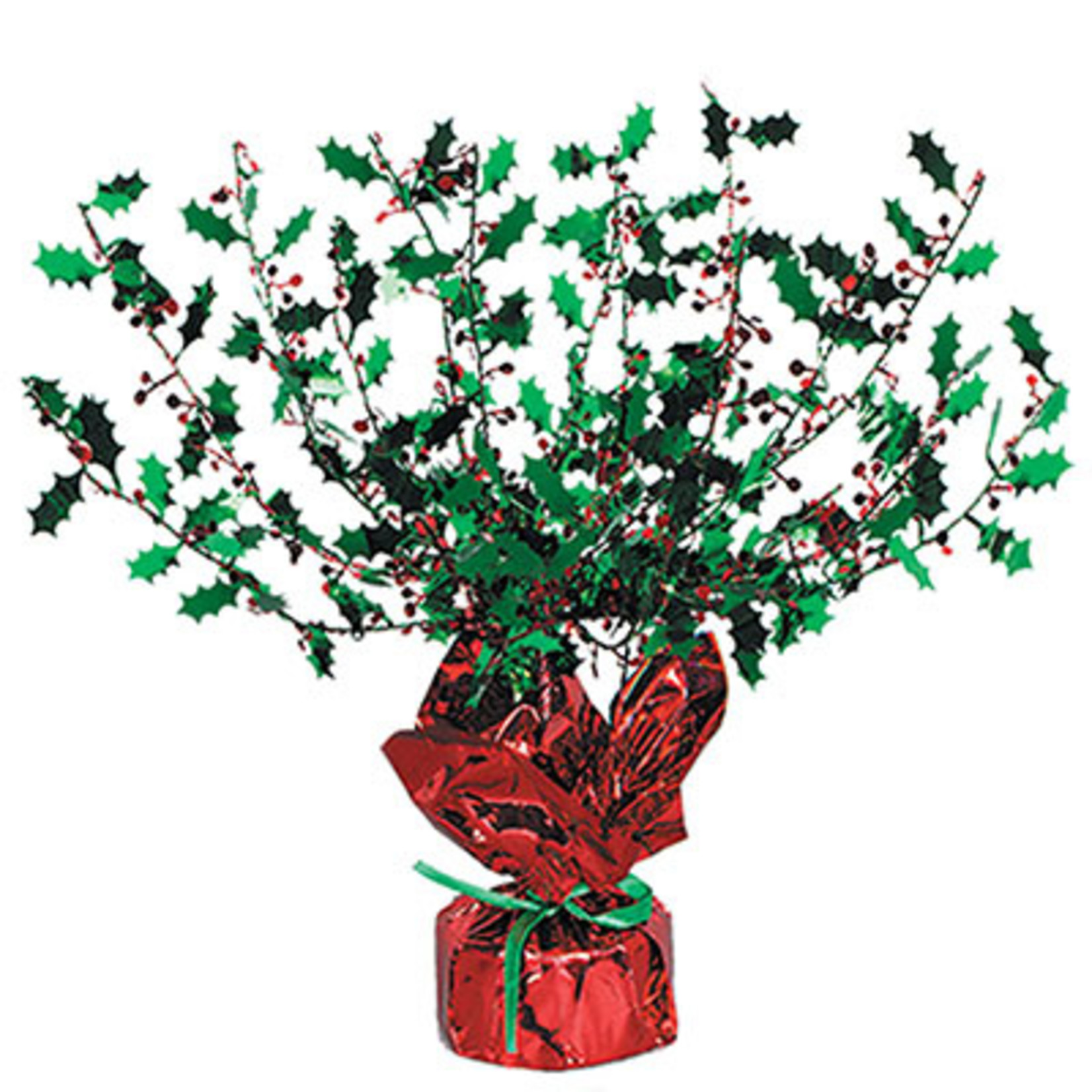 Beistle 15" Holly & Berry Gleam 'N Burst Centerpiece - 1ct.