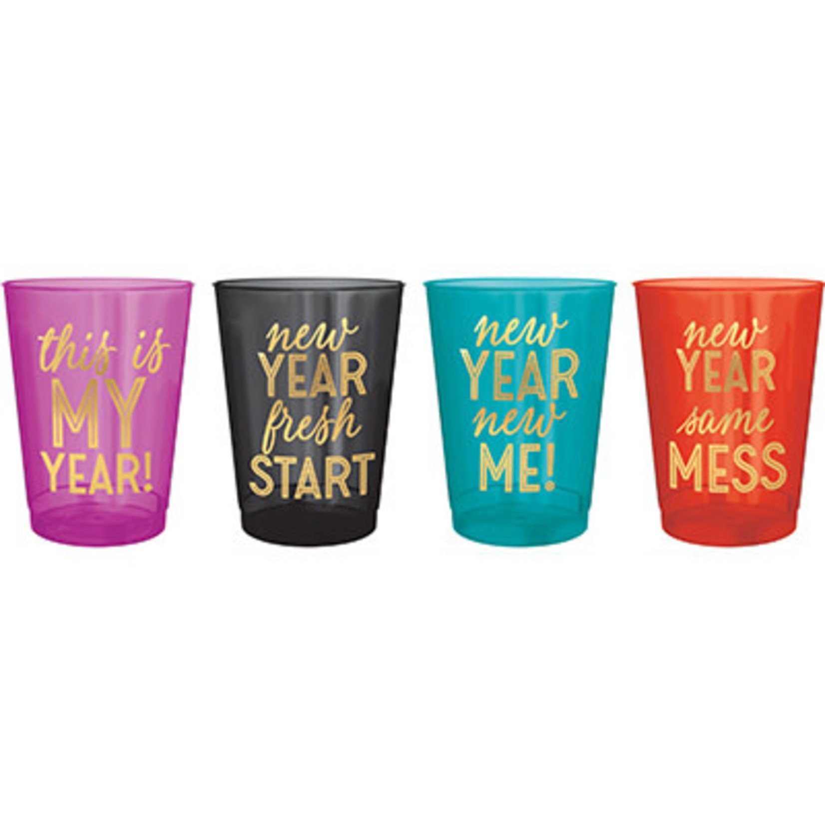 Amscan 10oz. New Years Colorful Tumblers - 20ct.