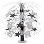 Beistle Black & Silver Happy New Year's Centerpiece - 18"