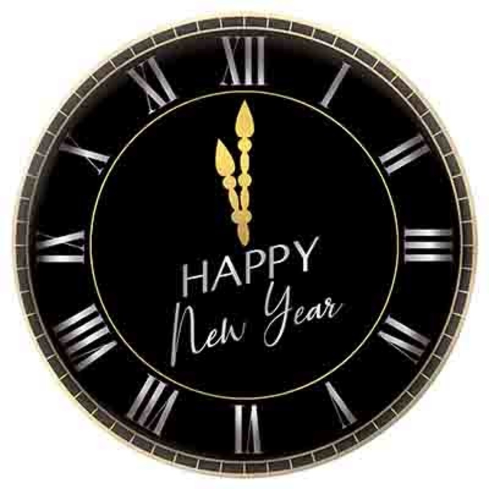 Amscan Happy New Year Clock Platter - 13.5"