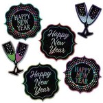 Beistle Multi-Color Happy New Year Cutouts - 6ct.