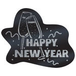 Beistle Happy New Years Glitter Cutout Black
