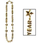 Beistle Gold Happy New Year Beads - 1ct.
