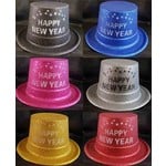 everbright Happy New Year Glitter Top Hats - Asst. Colors