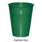 creative converting Emerald Green 16oz. Plastic Cups - 20ct.