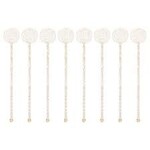 unique Gold Sparkle Plastic Cocktail Stirrers - 8ct