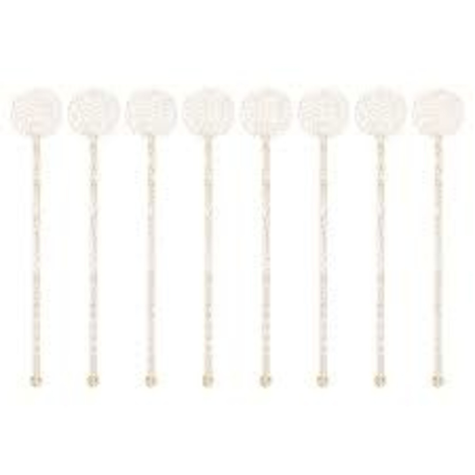 unique Gold Sparkle Plastic Cocktail Stirrers - 8ct