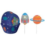 Amscan Space Cupcake Cases & Picks - 24ct.