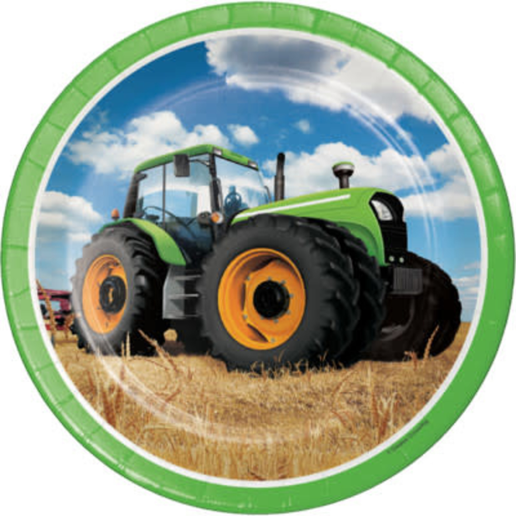 Creative Converting Tractor Time 9" Plates - 8ct.