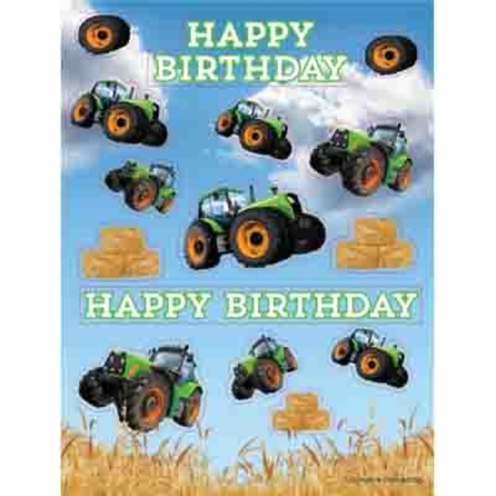 Creative Converting Tractor Time Birthday Stickers - 4 sheets