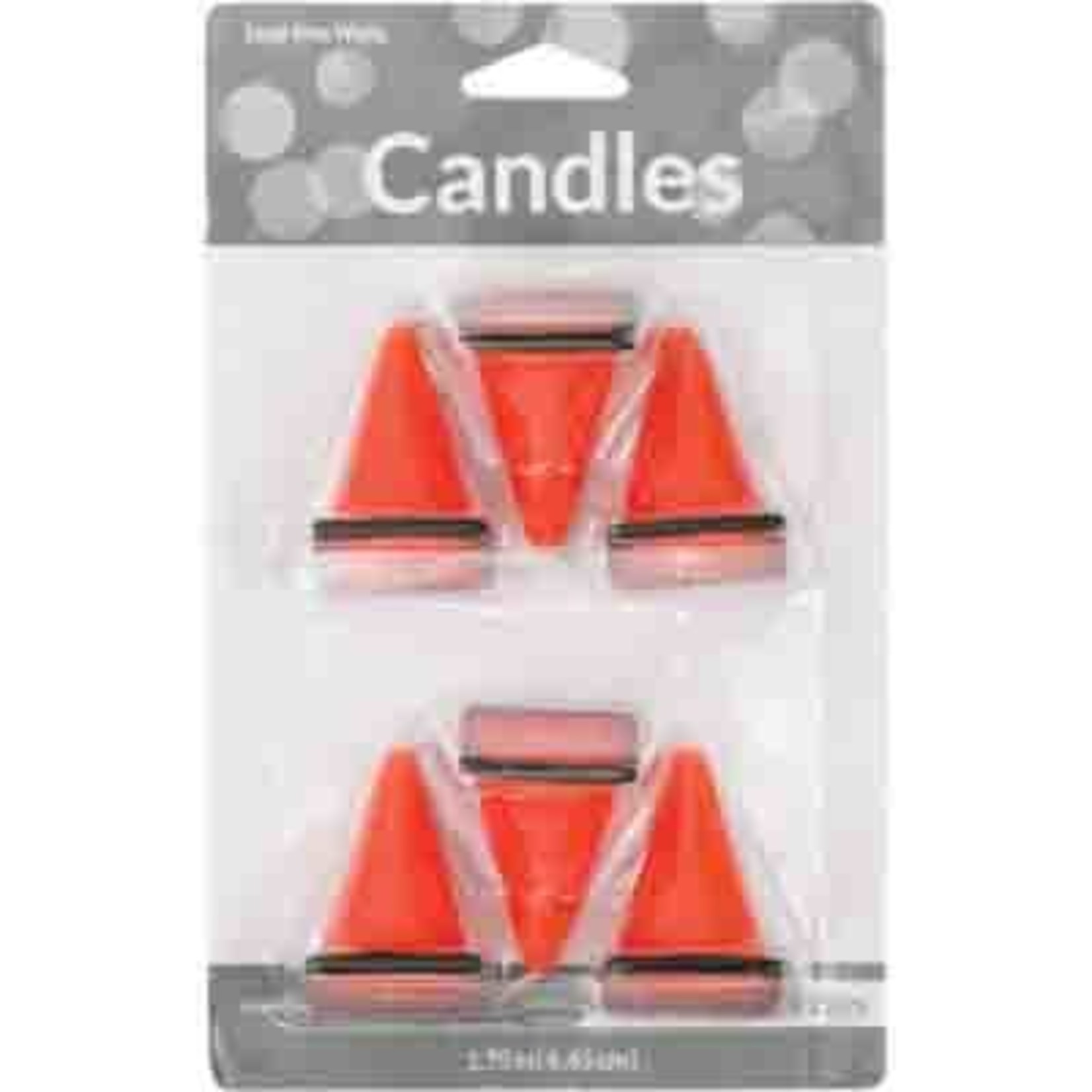 Creative Converting Construction Cone Candles - 6ct.