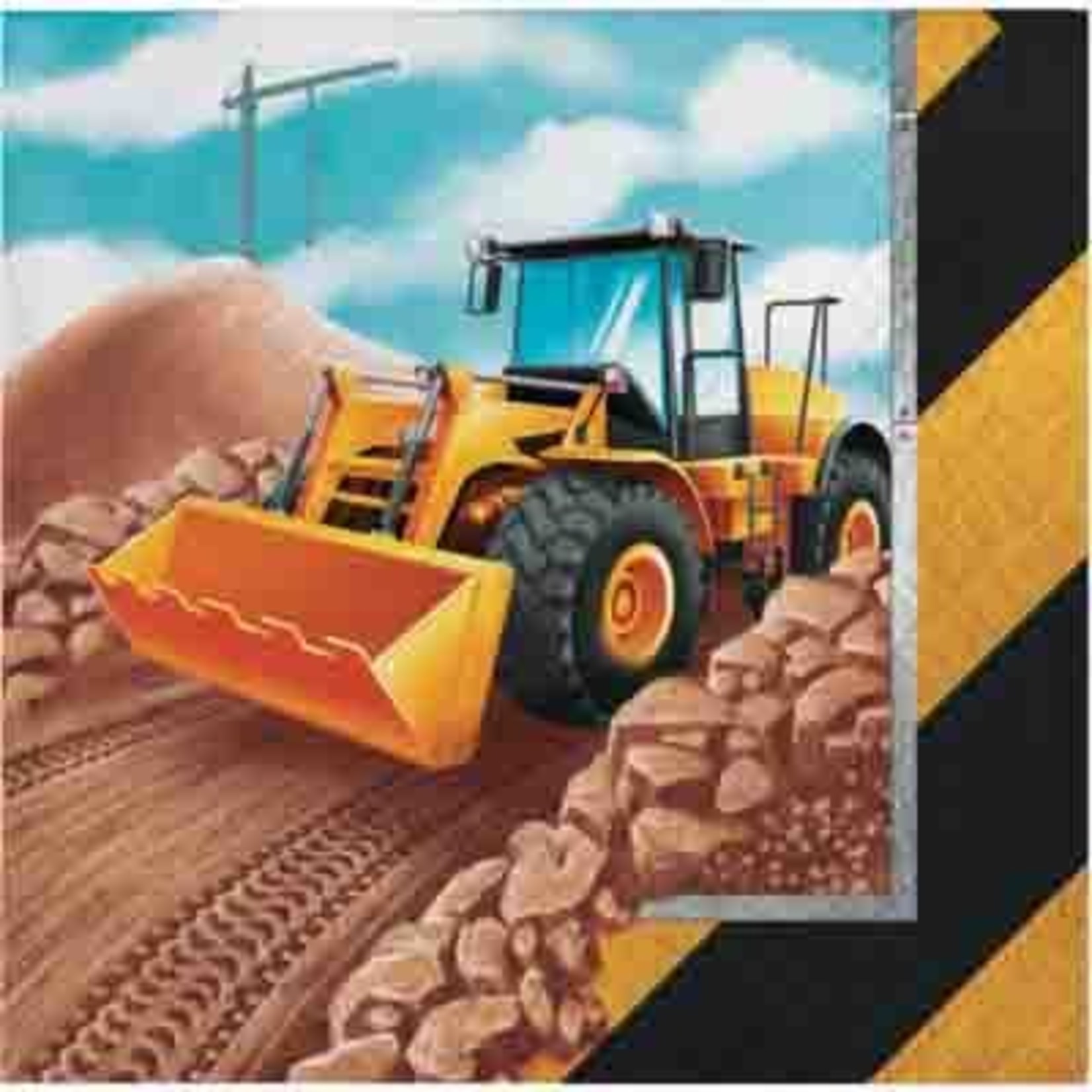 Creative Converting Big Dig Construction Beverage Napkins - 16ct.