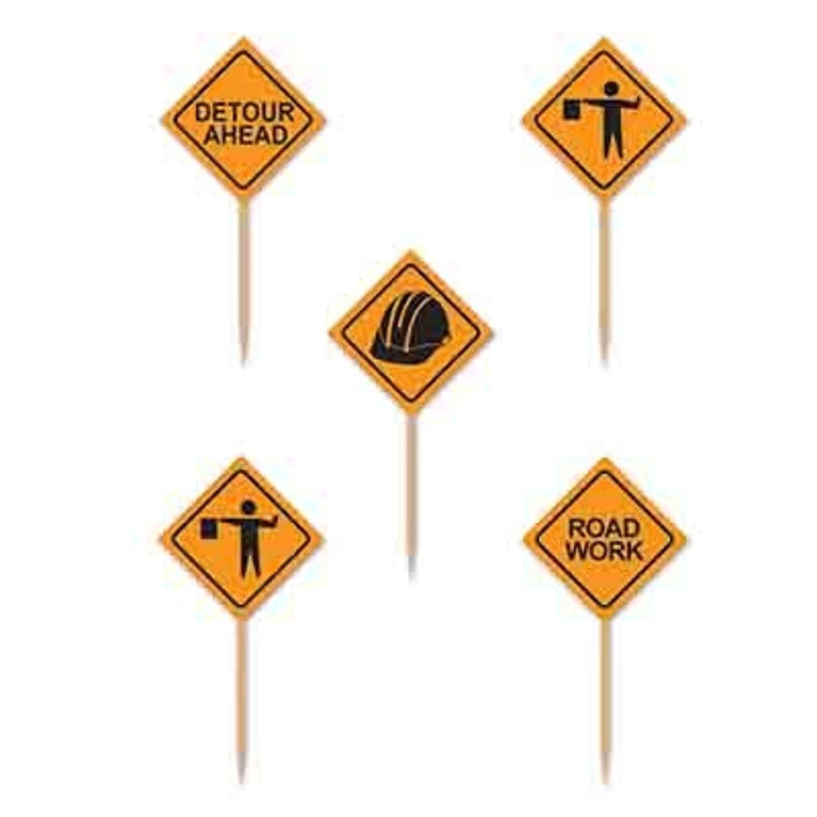 Beistle Construction Signs Picks - 50ct.