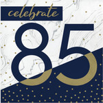 Creative Converting Navy & Gold '85' Lunch Napkins - 16ct.