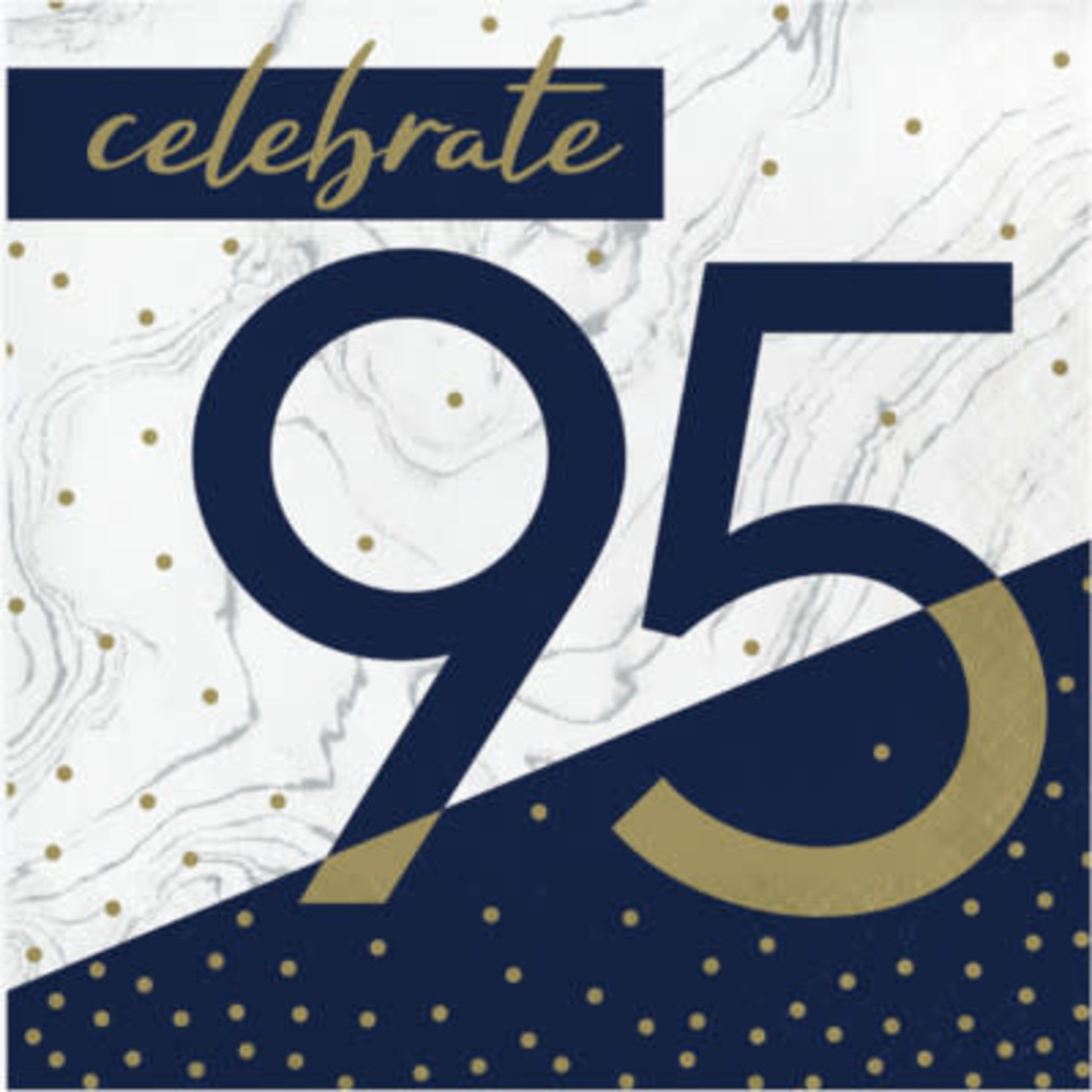 Creative Converting Navy & Gold '95' Lunch Napkins - 16ct.