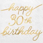 Amscan Golden Age 30th Bev. Napkins - 16ct.