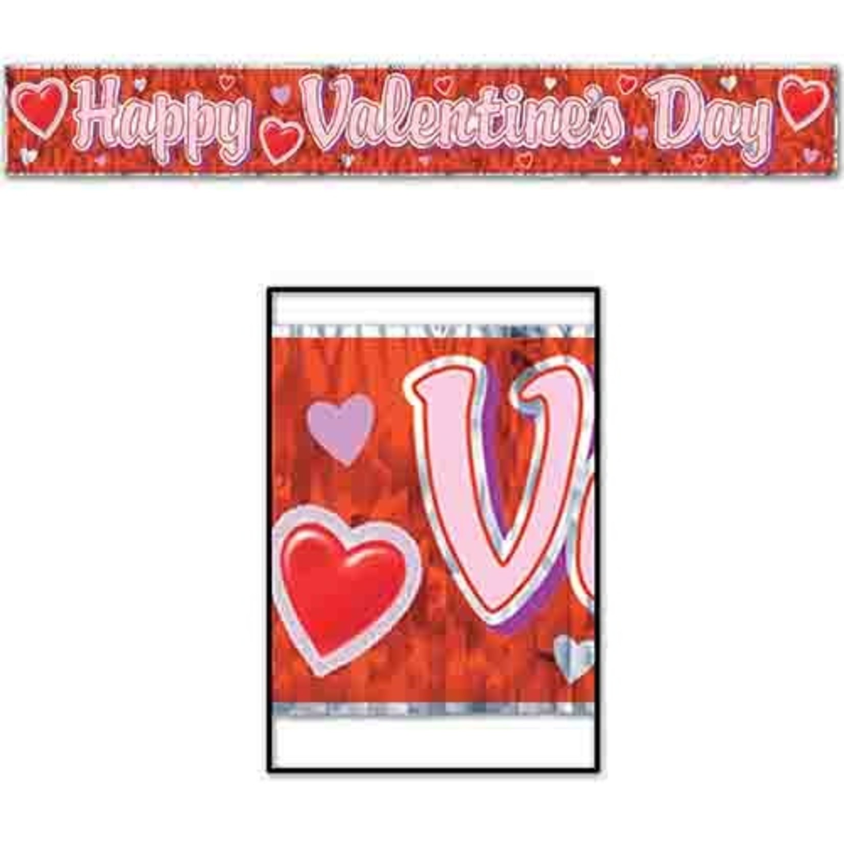 Beistle Happy Valentine's Day Fringe Banner - 5ft.