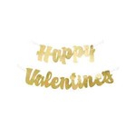 unique Gold Happy Valentines Banner - 3.75'