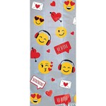 Amscan Small Emoji Valentines Cello Bags w/ Ties - 20ct.
