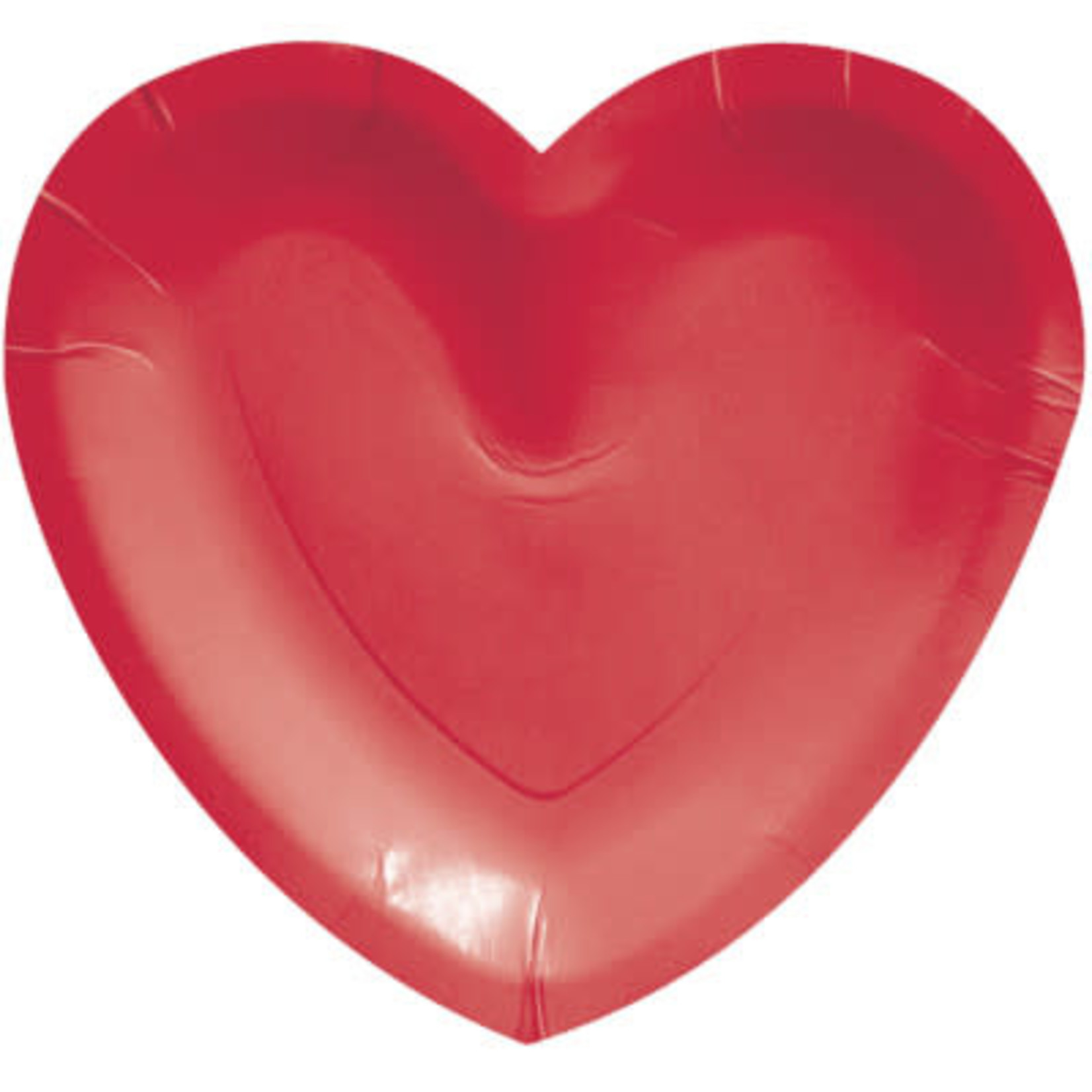 Creative Converting 7" Red Heart Shaped Paper Plates - 8ct.