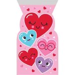 Creative Converting Heart Faces Large Cello Bags w/ Ties - 12ct.