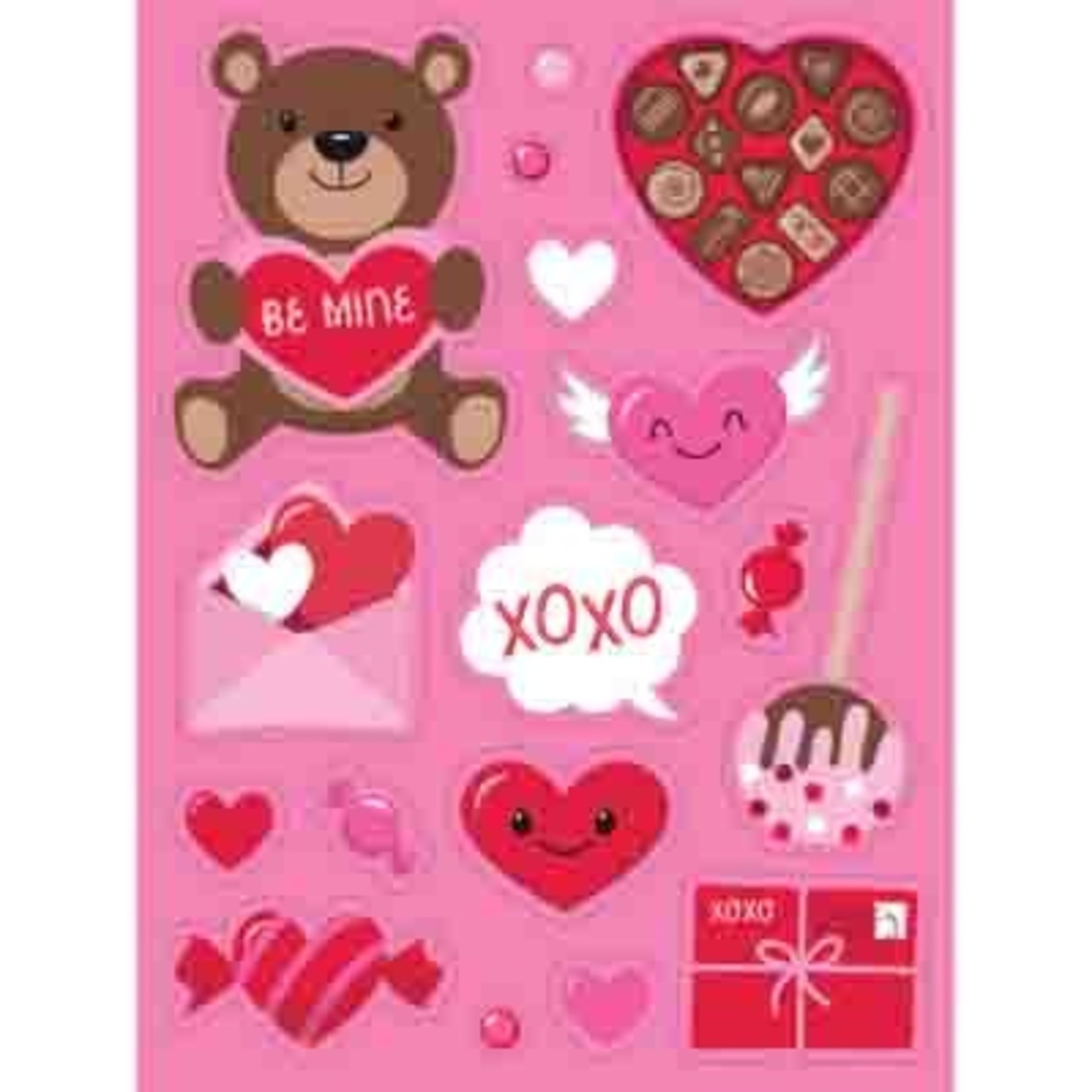Creative Converting Valentine Fun Sticker Sheets - 4ct.