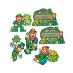 Beistle St. Patrick's Day Leprechaun Cutouts - 6ct.