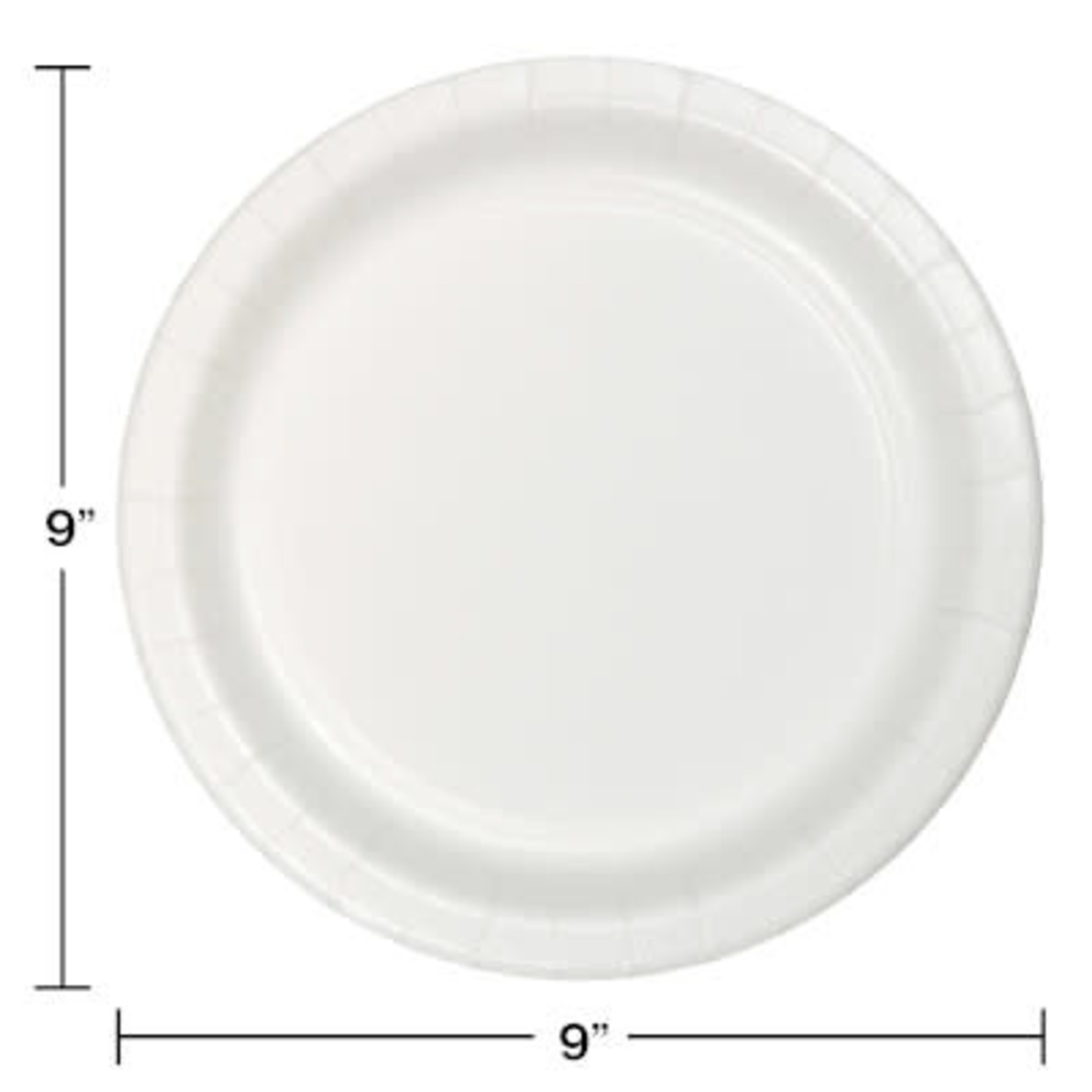 TOC 9" White Paper Plates - 24ct.