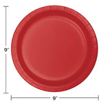 Touch of Color 9" Classic Red Paper Plates - 24ct.