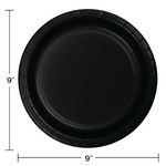 Touch of Color 9" Black Velvet Paper Plates - 24ct.