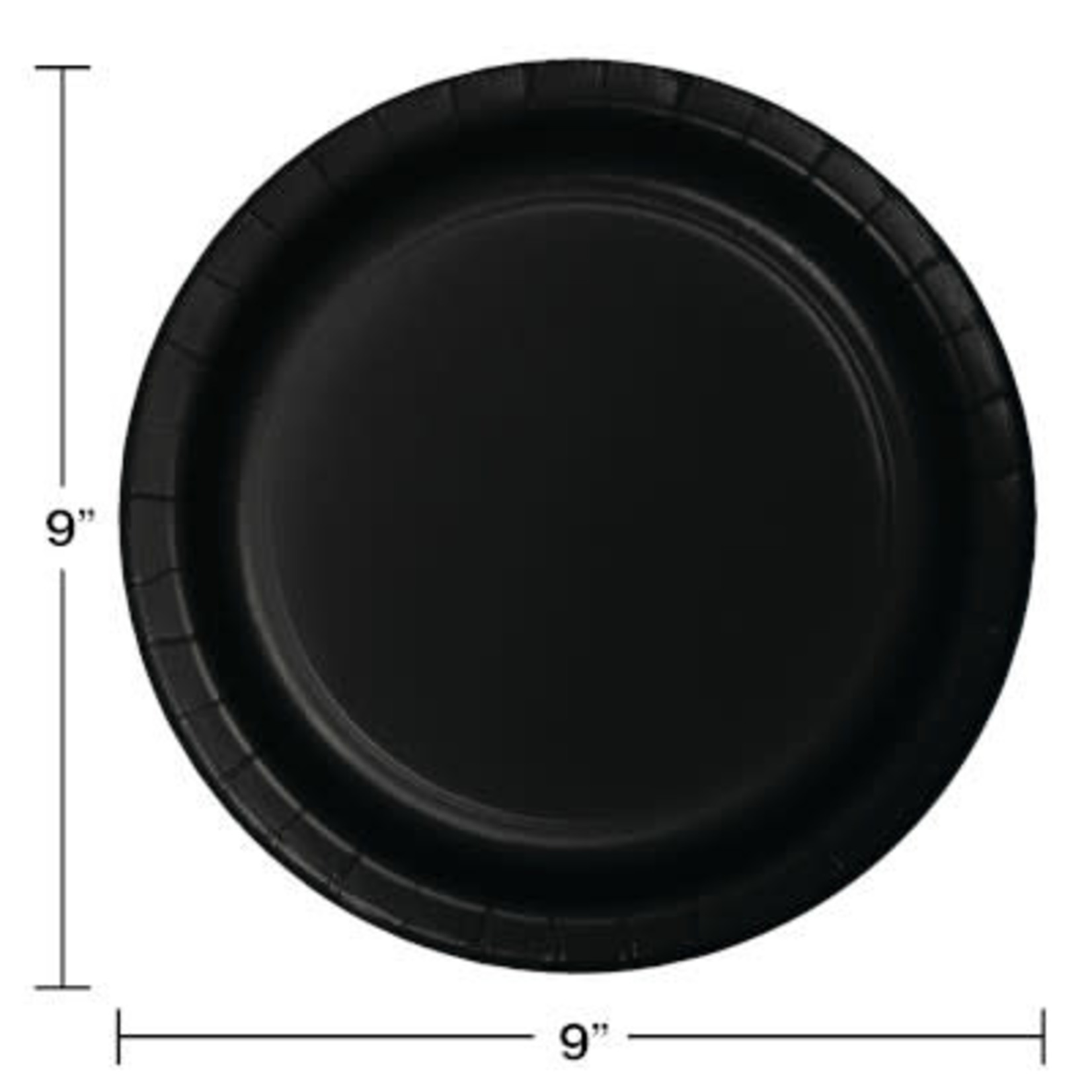 Touch of Color 9" Black Velvet Paper Plates - 24ct.