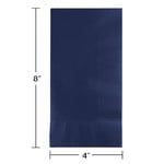 Touch of Color 1/8 Fold Navy Blue 2-Ply Dinner Napkins - 50ct.