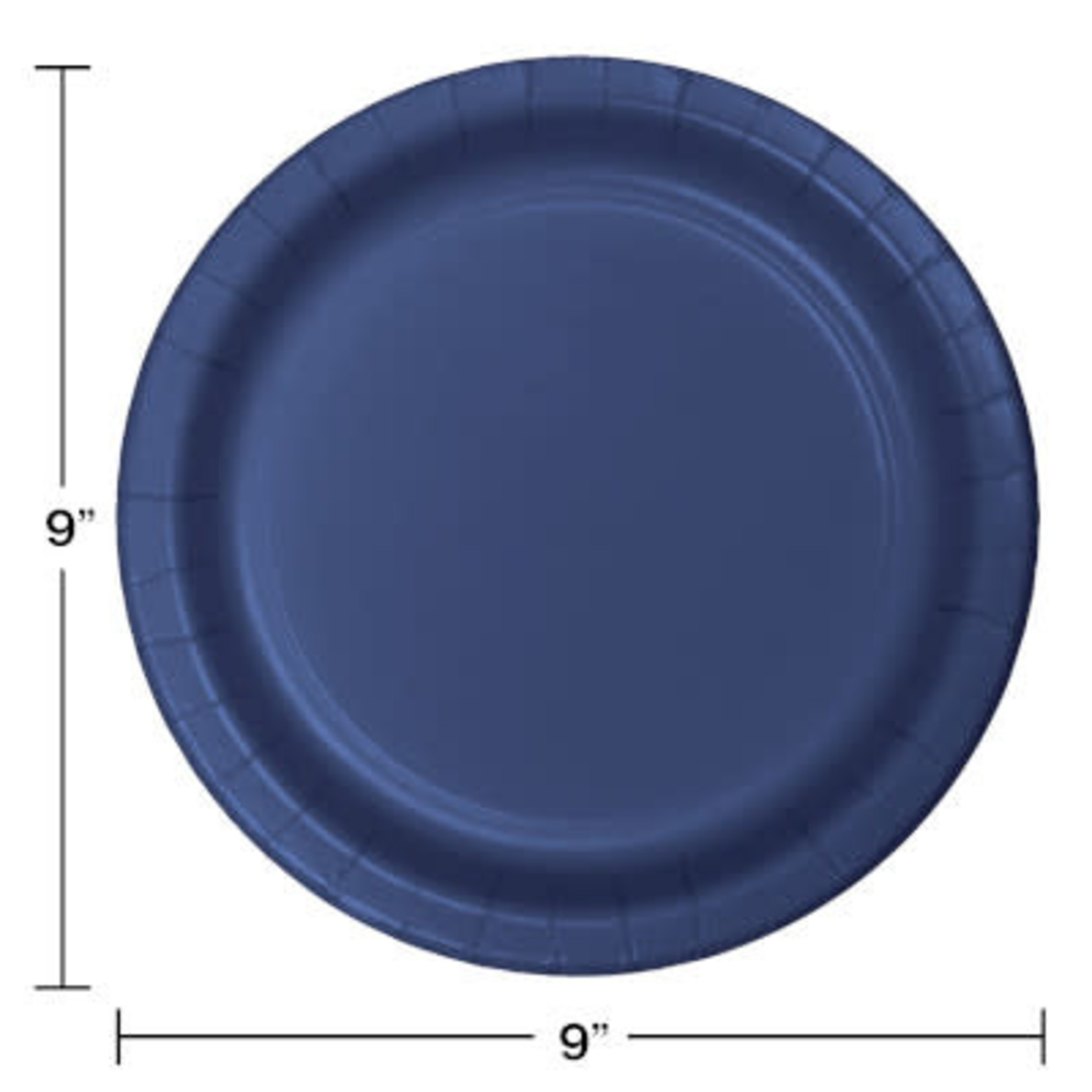 Touch of Color 9" Navy Blue Paper Plates - 24ct.