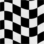 Creative Converting Black & White Check Lunch Napkins - 16ct.