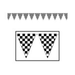 Beistle Black & White Outdoor Pennant Banner - 30ft.