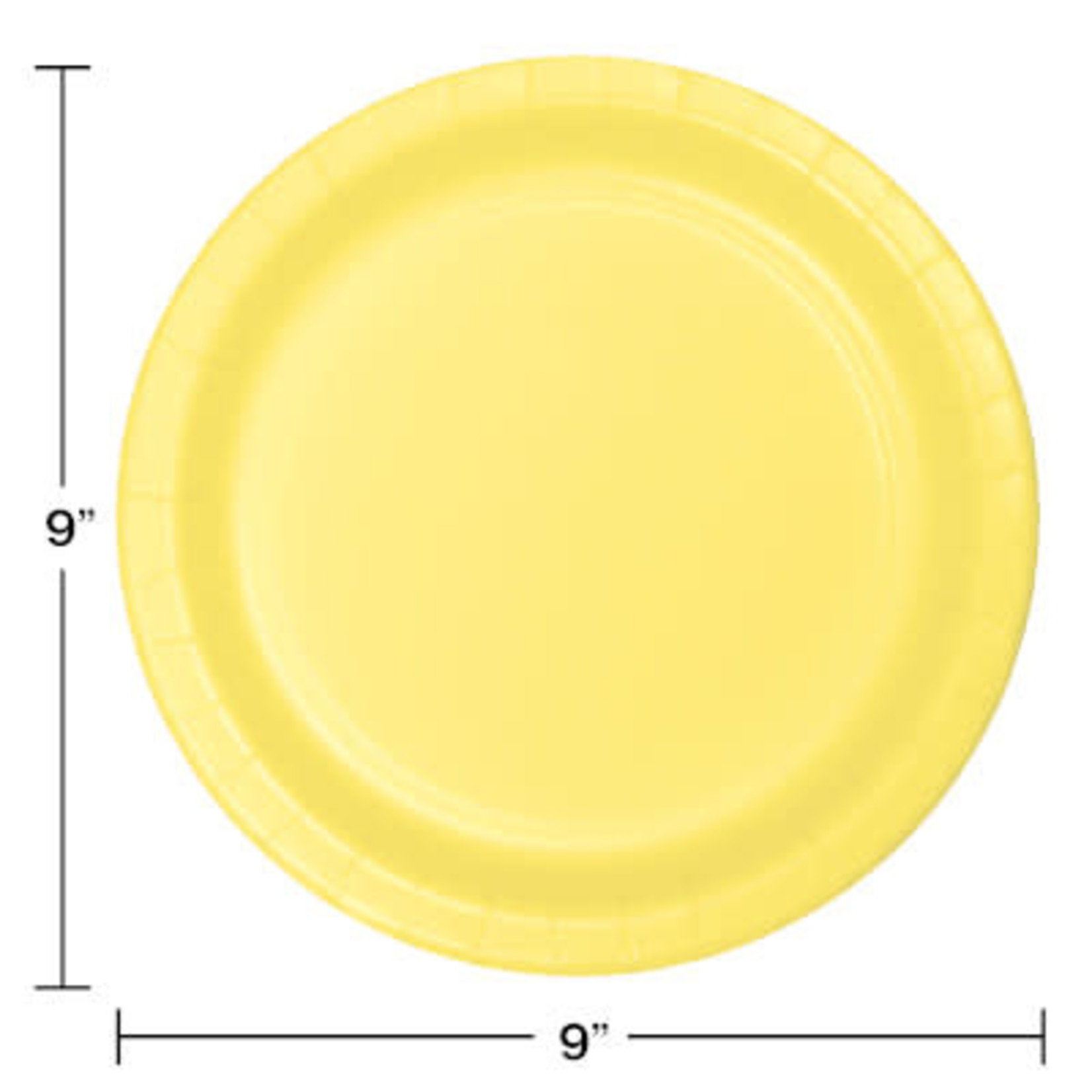 Touch of Color 9" Mimosa Yellow Paper Plates - 24ct.