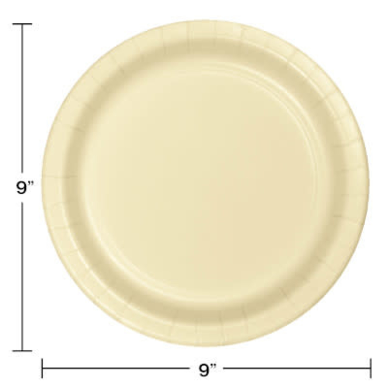 Touch of Color 9" Ivory Paper Plates - 24ct.