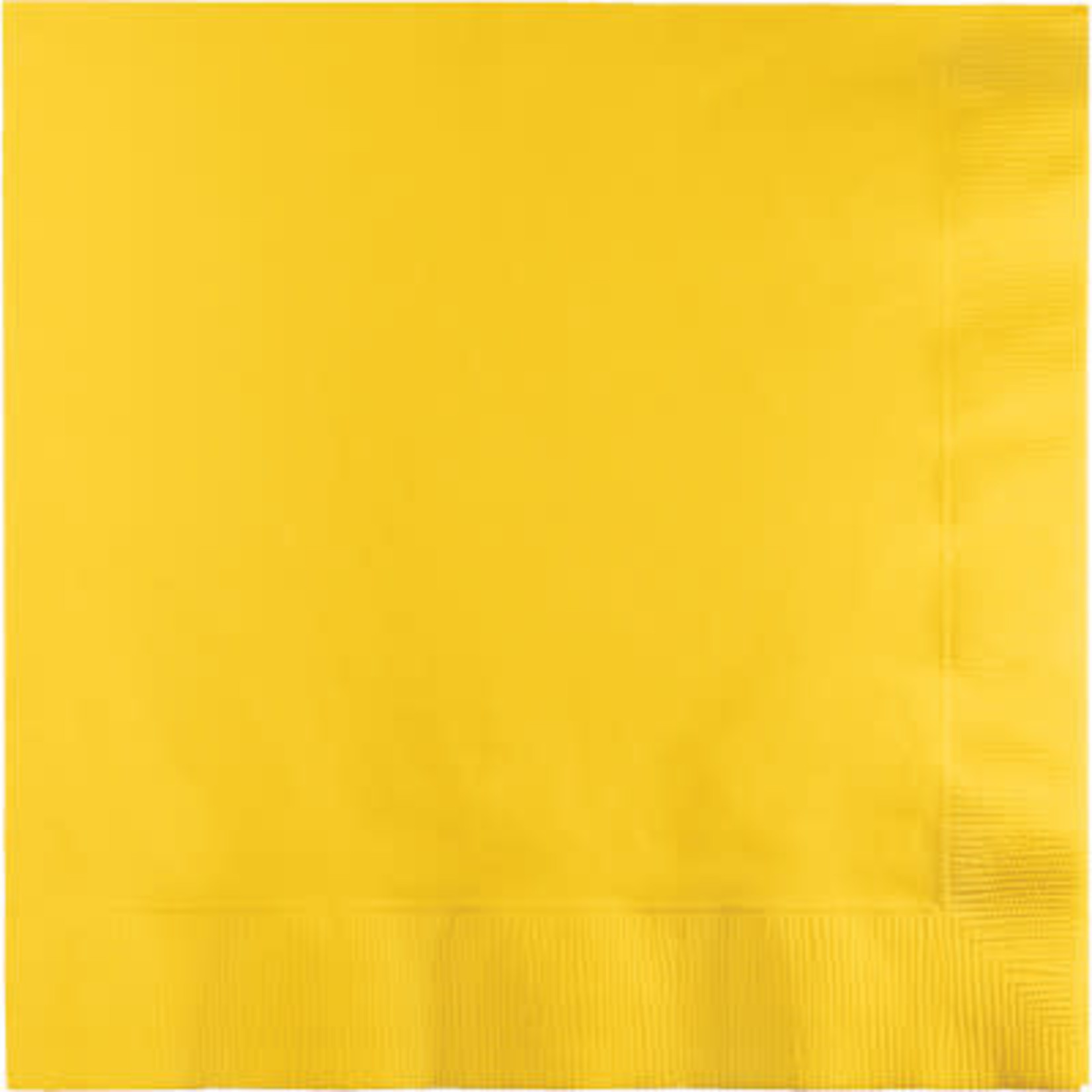 Touch of Color School Bus Yellow 3-Ply Dinner Napkins - 25ct.