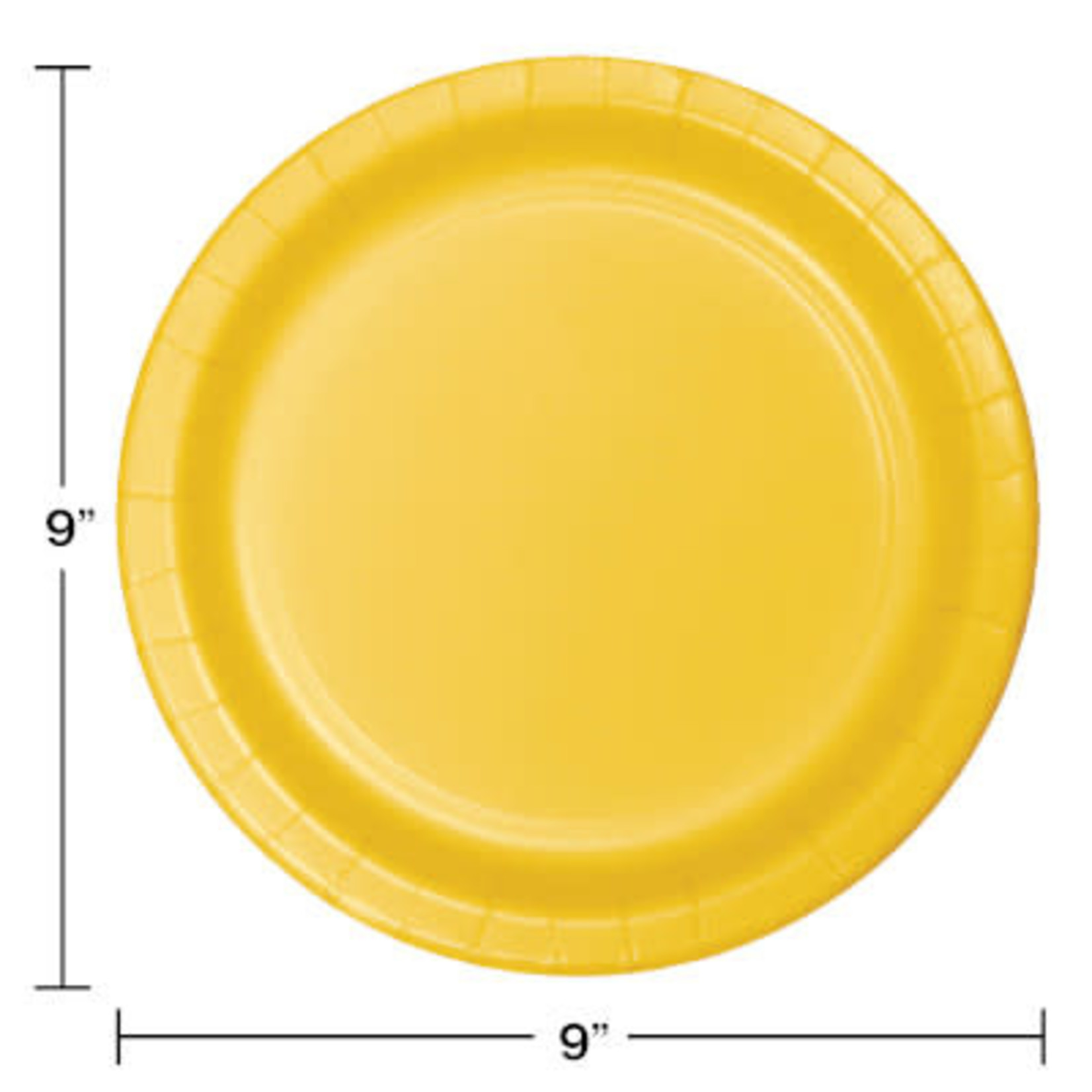 Touch of Color 9" School Bus Yellow Paper Plates - 24ct.