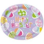 unique 12" x 10" Lilac Easter Oval Plates - 8ct