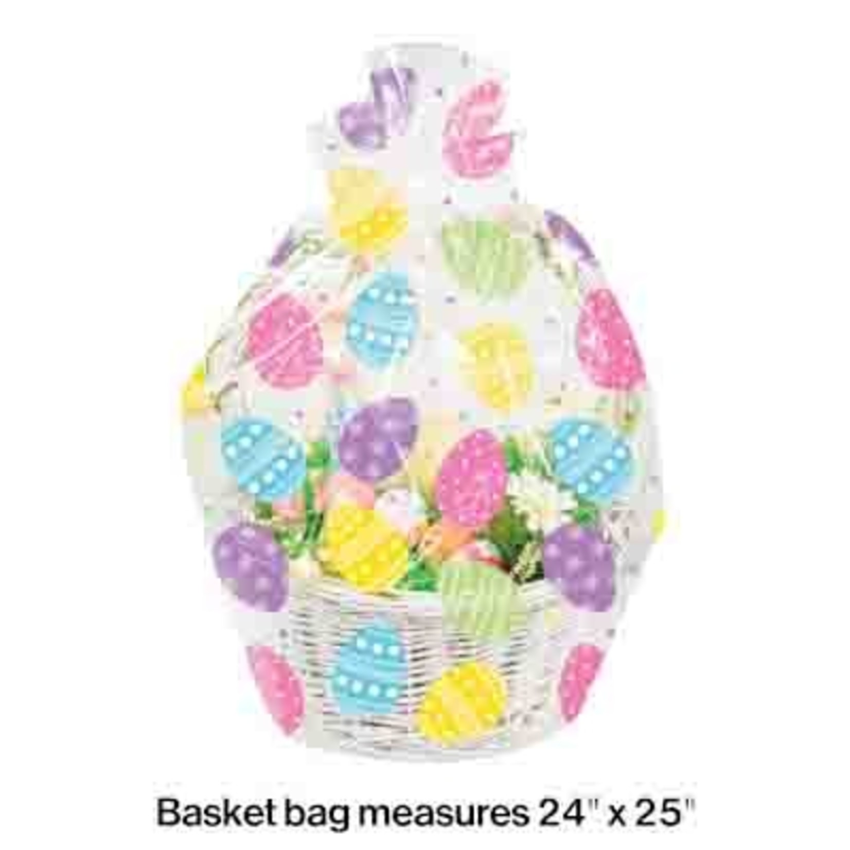 Creative Converting Easter Eggs Cello Basket Bag - 1ct. (24" x 25")