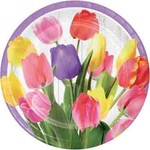 creative converting Tulip Bouquet 9" Plates - 8ct.