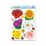 Beistle Flower Window Clings - 14ct. (Assorted Flowers)